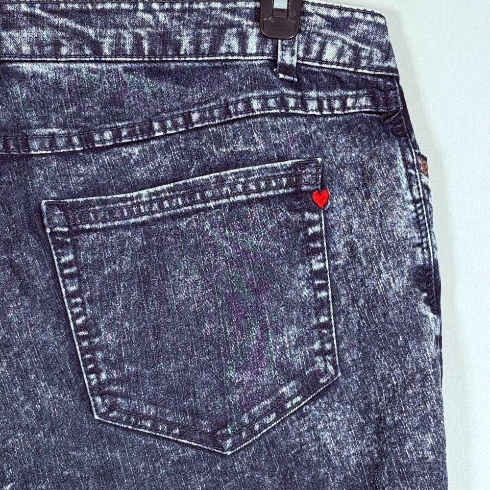 Denim 24/7 Jeans Women 16W Blue Denim 90's Acid Washed 39x27" Rise 11" - Picture 7 of 8